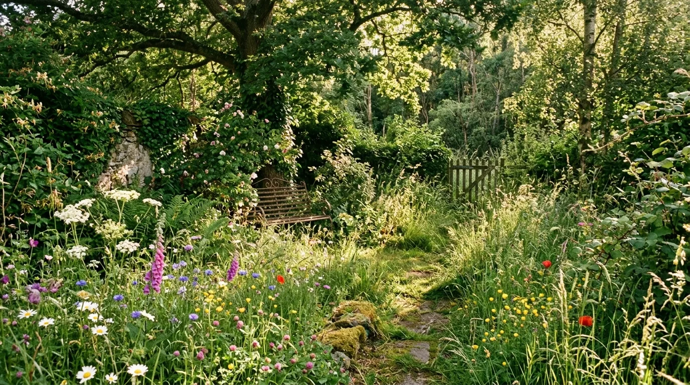 Overgrown Cottage-Style Secret Garden